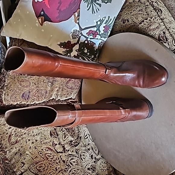 Brown leather riding boots - Picture 3 of 16